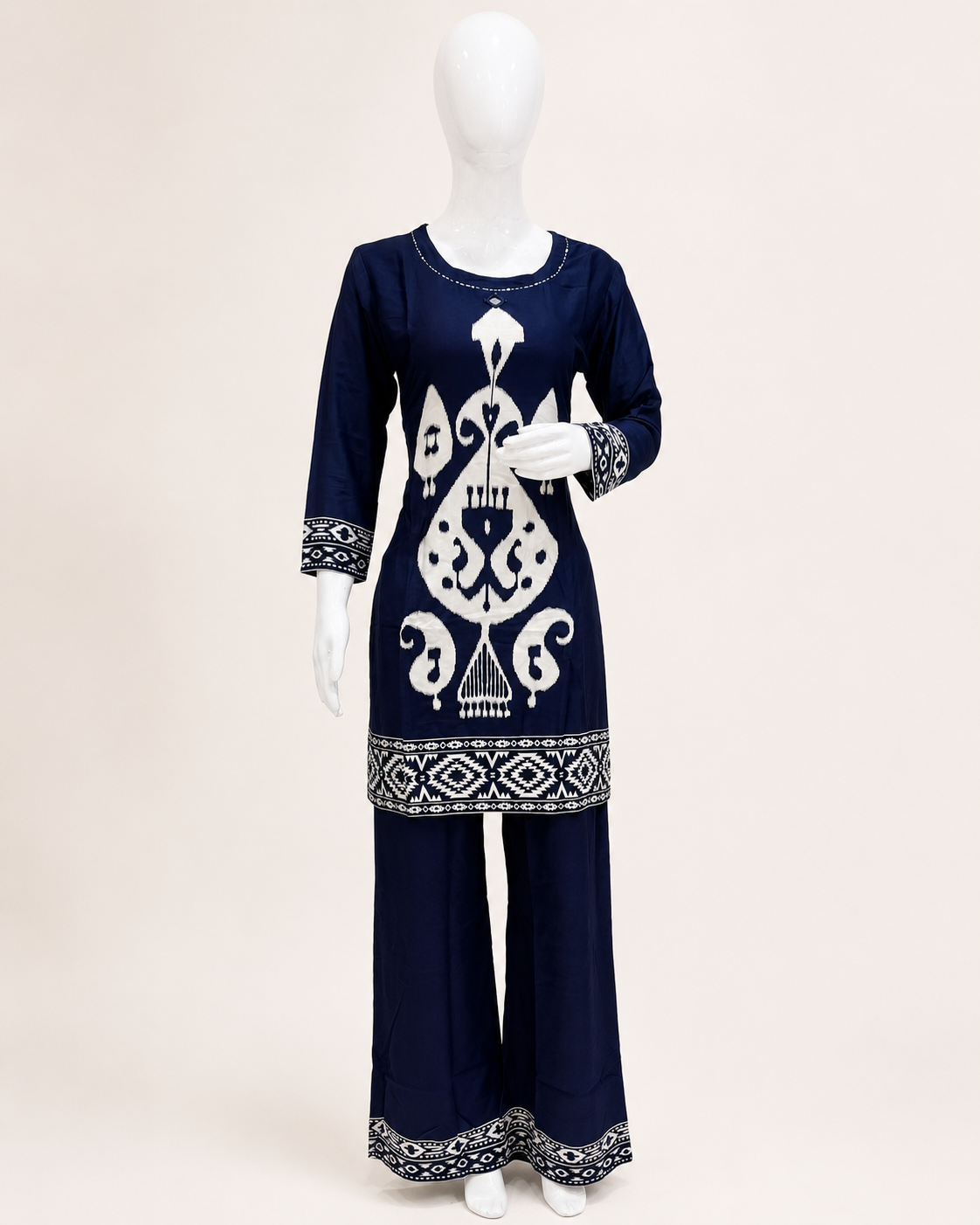 J d Trendz Women Cotton Blend Kurti Palazzo Set - Image 6