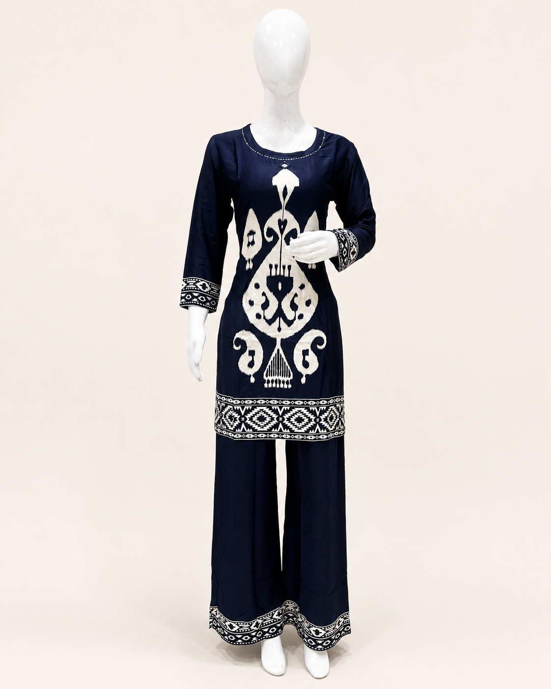J d Trendz Women Cotton Blend Kurti Palazzo Set - Image 5
