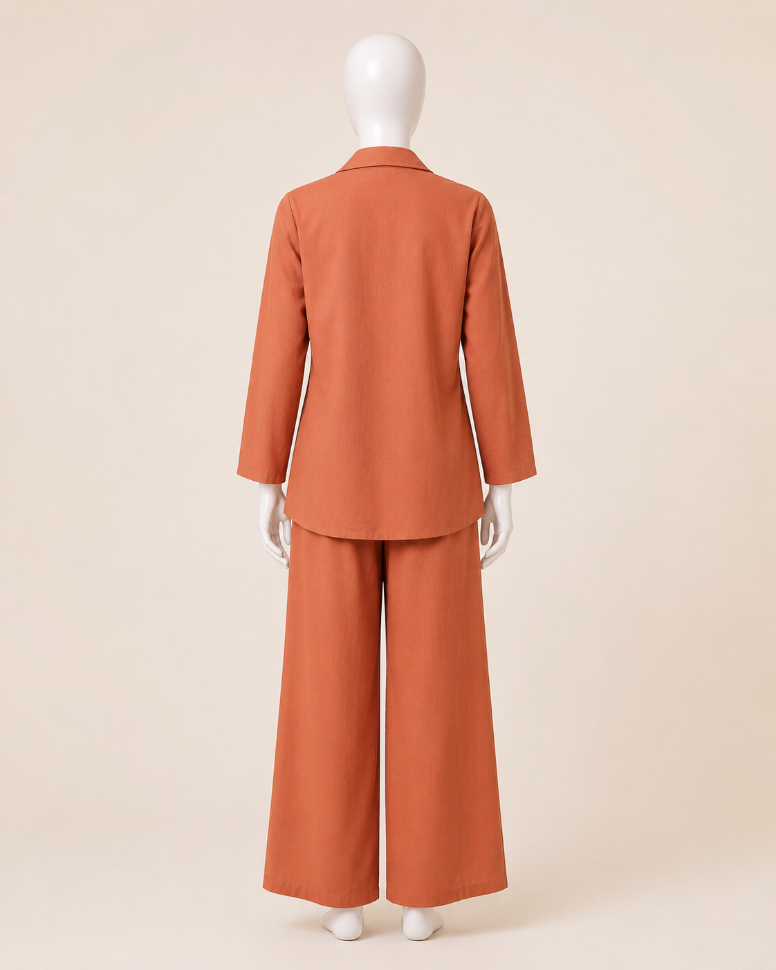 Rust Orange Floral Co-Ord Set for Women - Image 5