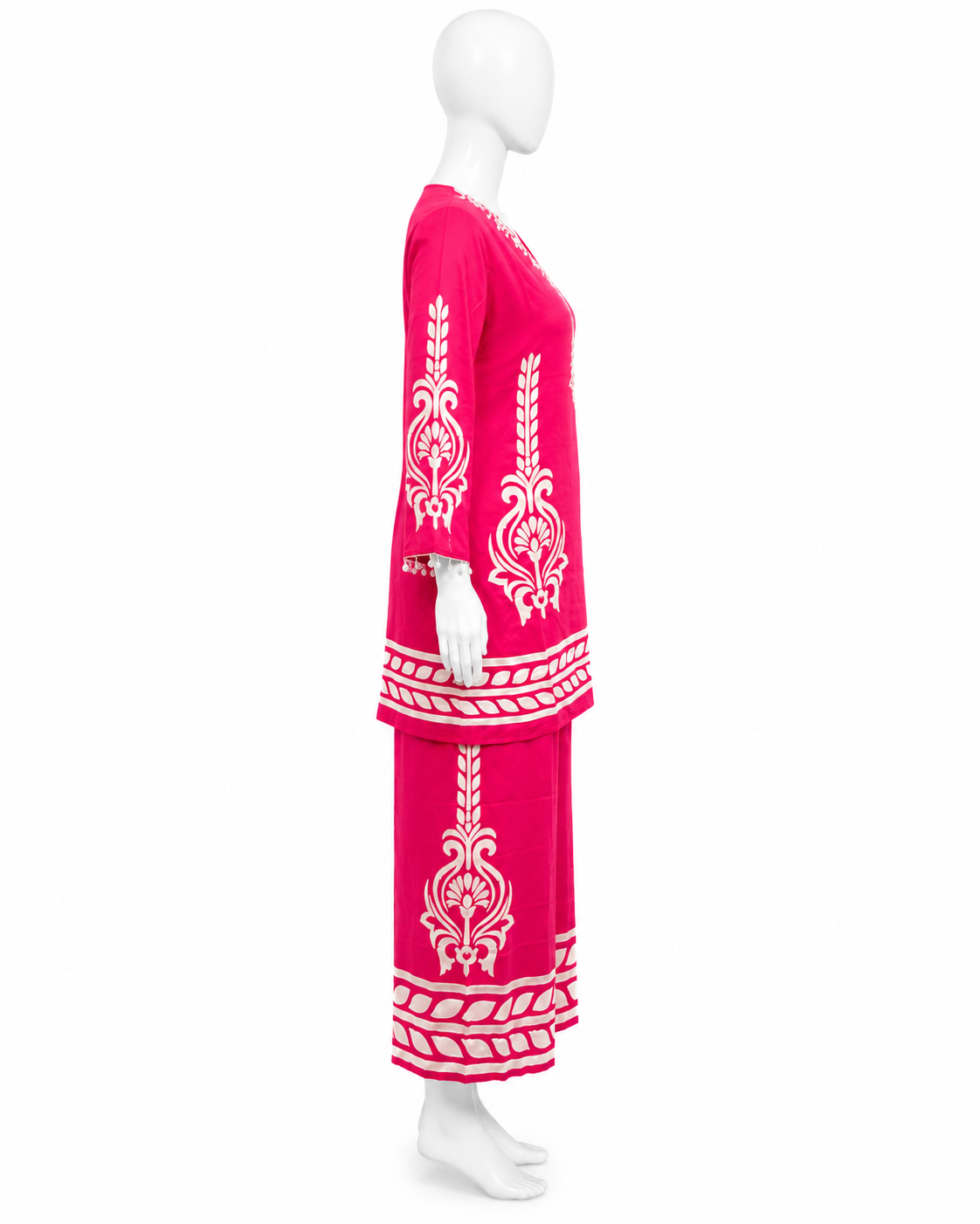 Pink Printed Kurta & Palazzo Set - Image 5