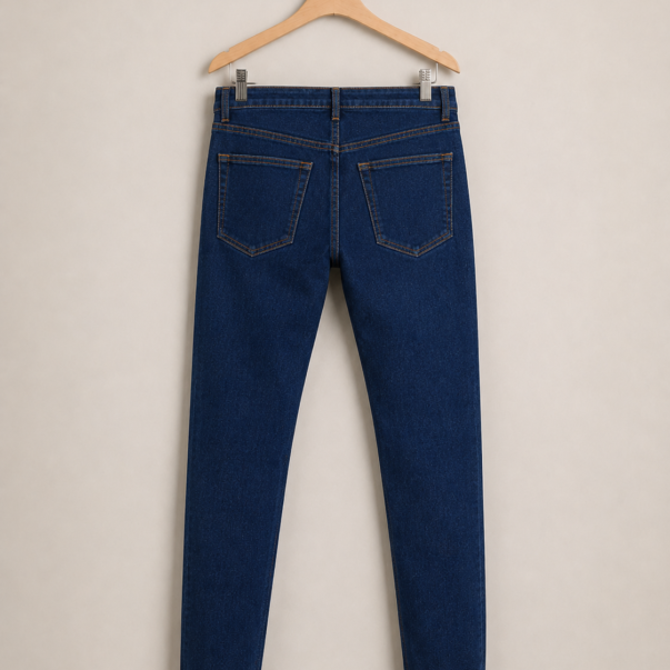 Men’s Dark Blue Slim Fit Jeans – Classic Stretch Denim