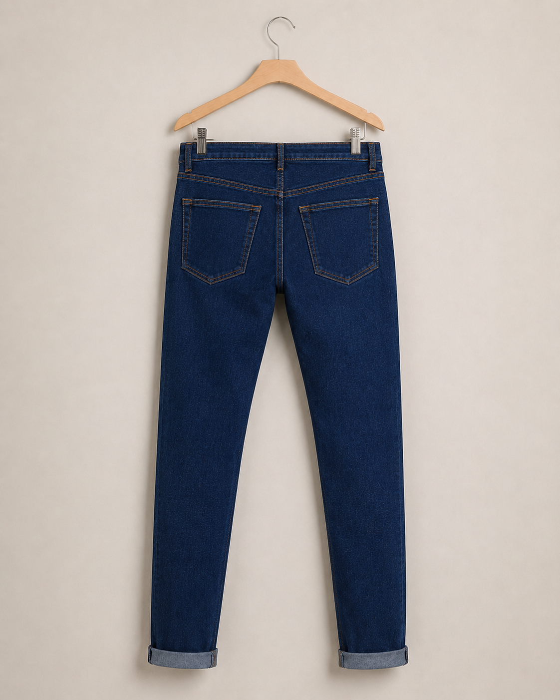 Men’s Dark Blue Slim Fit Jeans – Classic Stretch Denim